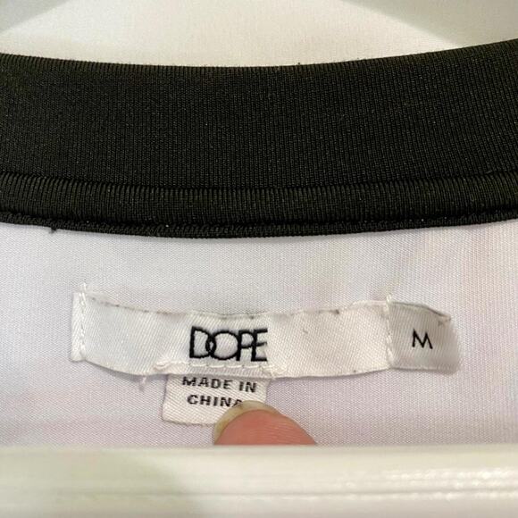 Dope Men’s Diego Jersey Soccer White Black Grey Size Medium EUC - Picture 5 of 9